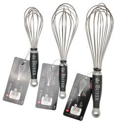 Fouet professionnel fils en inox pour cuisine et patisserie, avec manche  ergonomique