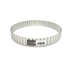 Cercle à tarte perforé rond bord droit - 20 cm de diamètre