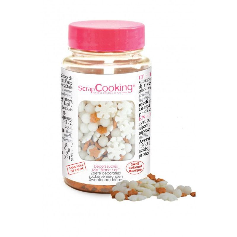 Pot de décorations sucrées Mini-billes argentées - 80g