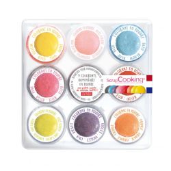 Coffret de 9 colorants alimentaires en poudre