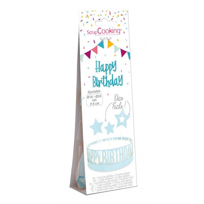 Kit déco gâteau « Happy Birthday »