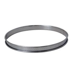 Rond perforé en inox et à bord roulé 2 cm