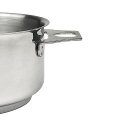 Casserole inox - embase pour manche amovible