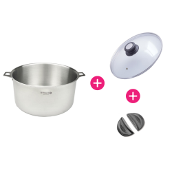 Set Casserole Inox TWISTY et Couvercle et Anses