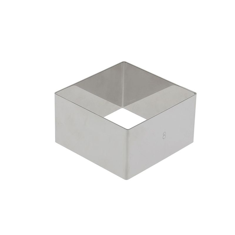 EMPORTE-PIECE CARRE INOX HAUTEUR 4.5 CM - DIMENSIONS 10 X 10 CM