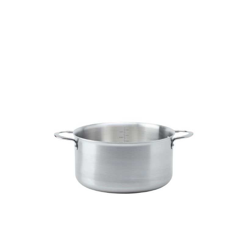 Sauteuse bord droit en inox sans couvercle Ø 20-28 cm - Prim