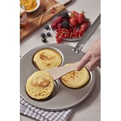 Lot de 2 poêles revêtement antiadhésif : crêpière et poêle ronde