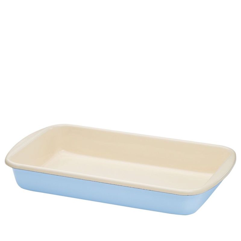 Plat de cuisson bleu en émail – 36 x 21.5 cm