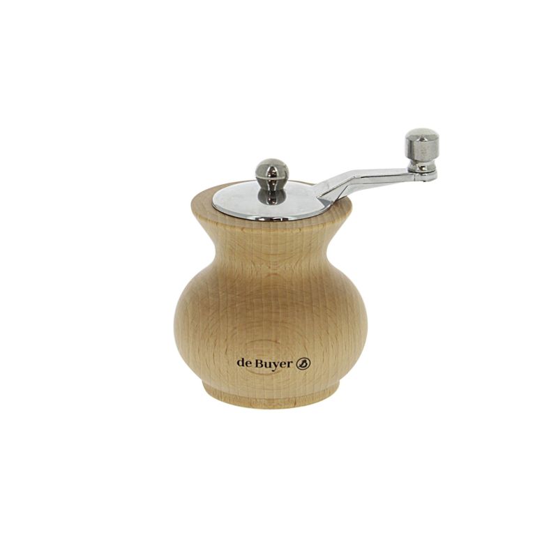 Moulin à poivre BOOGIE en bois naturel et manivelle – 7 cm | De Buyer