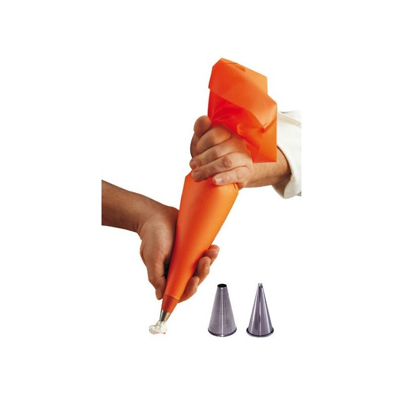 Poche a douille patissiere silicone + 2 douilles inox - De Buyer - MaSpatule