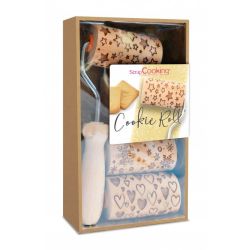 Coffret manche et rouleaux à empreintes biscuits sablés