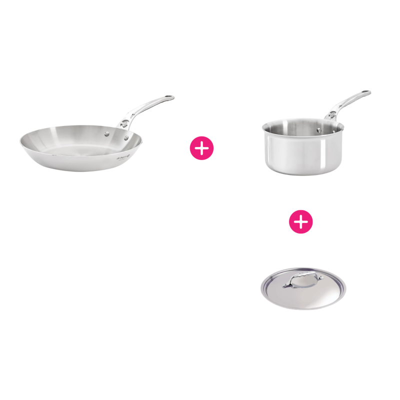 Pack poêle, casserole et couvercle inox Affinity - Batterie de cuisine