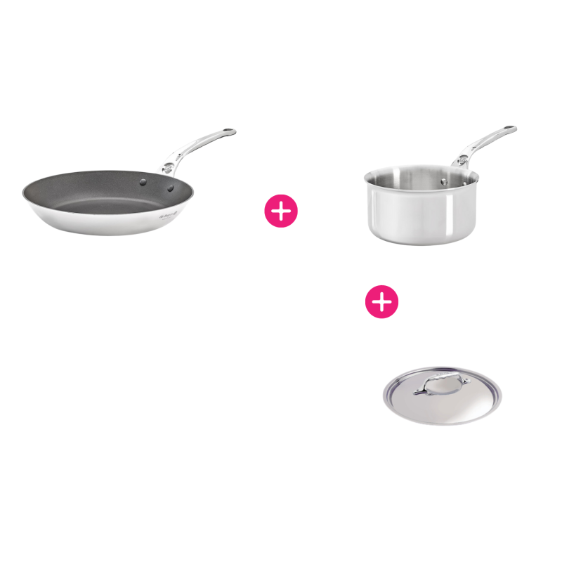 Pack poêle antiadhésive, casserole et couvercle inox Affinity