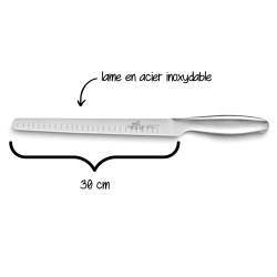 Couteau tranchelard en acier inoxydable