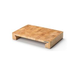 Planche à découper bois avec tiroir en acier 39 cm