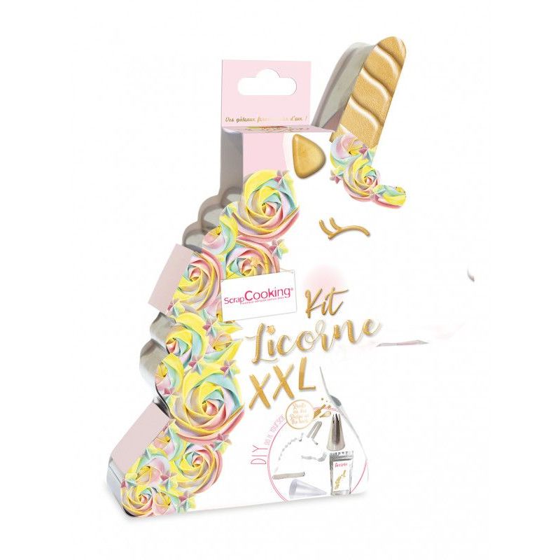 Coffret ustensiles pâtisserie pour enfants licorne : fouet, spatule,  emporte-pièce et moule - Scrapcooking