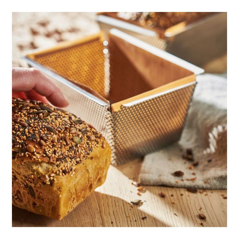 Moule à Cake Rectangulaire En Fonte Navaris Avec Couvercle – 34 Cm – Neuf
