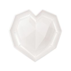 Moule entremets silicone cœur diamant 17,5cm