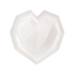 Moule entremets silicone cœur diamant 17,5cm