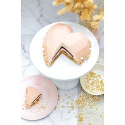 Moule entremets silicone cœur diamant 17,5cm