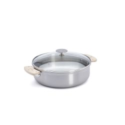 Sauteuse en inox bord droit