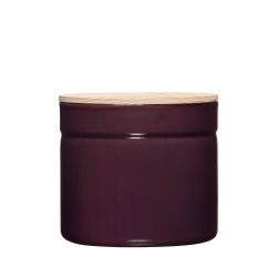 Boîte à provisions en acier émaillé noir aubergine 1,35 litre Riess