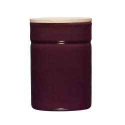 Boîte de rangement 525 ml Riess en acier émaillé noir aubergine