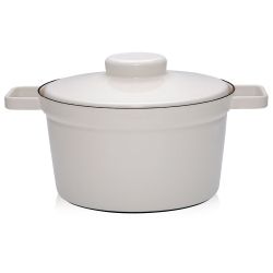 Cocotte gris clair en acier émaillé 20 cm