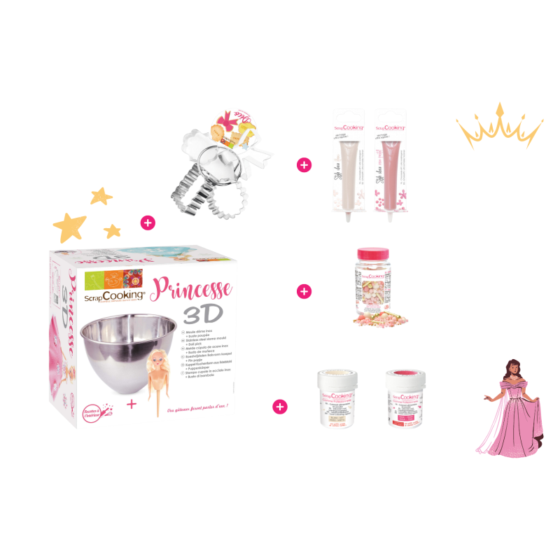 Set pour gâteau et biscuits Princesse - Kit pâtisserie