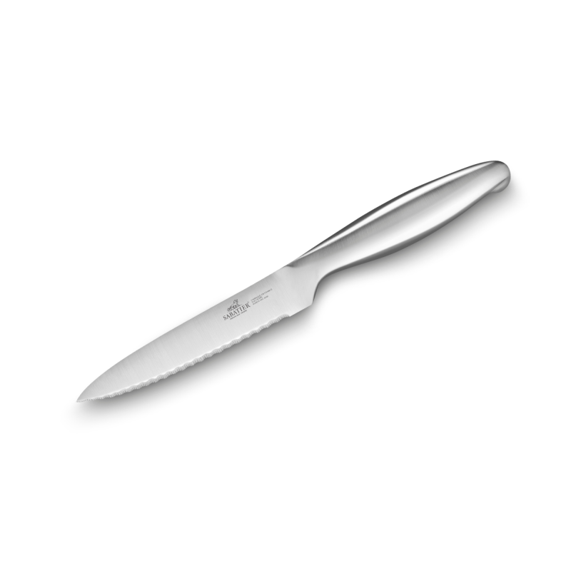 Couteau lame dentée 12cm...