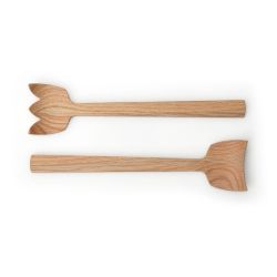 Couverts à salades en bois de chêne