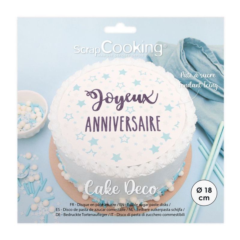 Disque de pate à sucre sorcier Ø 18 cm - Scrapcooking