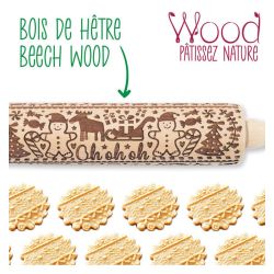 Rouleau en bois de hêtre motifs ginger