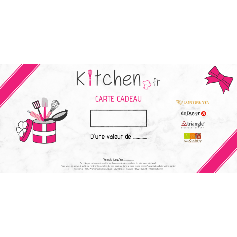 Carte cadeau Kitchen.fr : offrez des ustensiles de qualité