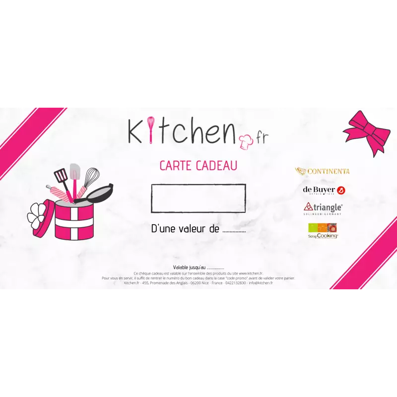 Carte cadeau Kitchen.fr : offrez des ustensiles de qualité