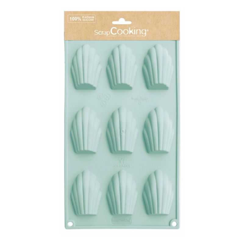 Moule en silicone pour 9 madeleines