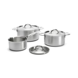 Lot de 3 casseroles avec couvercles