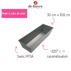 Moule à cake en acier inox DeBuyer