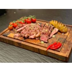 Planche en acacia avec rigole