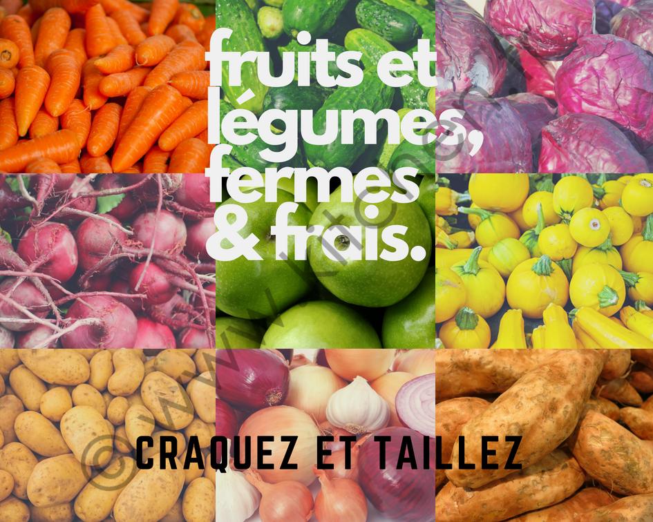 Des fruits et légumes dans vos assiettes