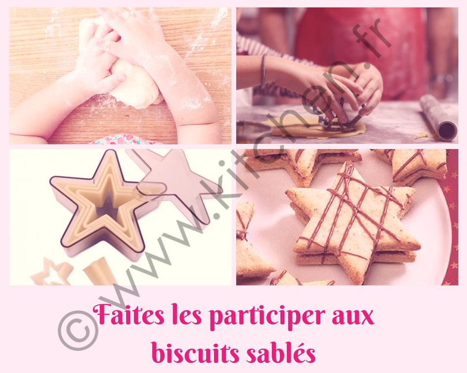 Découpez avec les enfants la pâte des biscuits sablés avec des emportes-pièces aux formes amusantes