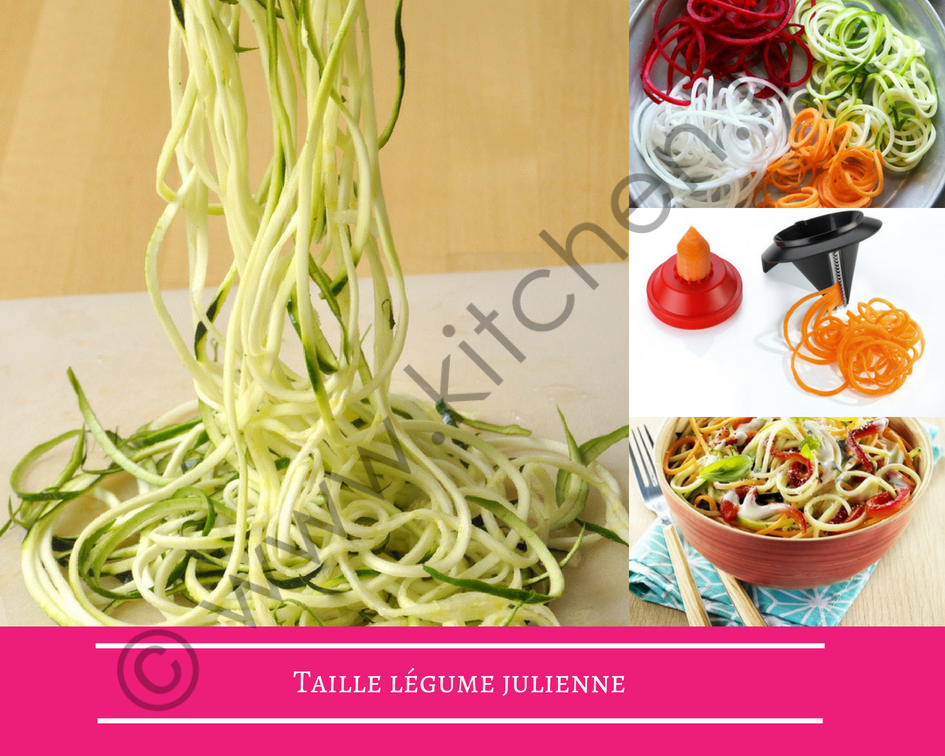 le taille légume julienne pour créer des spaghettis de légume