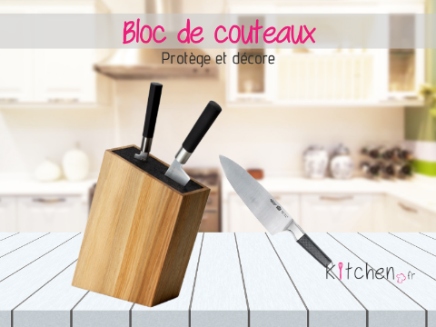 Profitez d’un bloc en bois pour protéger les couteaux de cuisine.