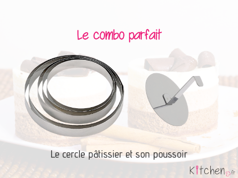 Pour utiliser votre cercle pâtissier : le poussoir en inox