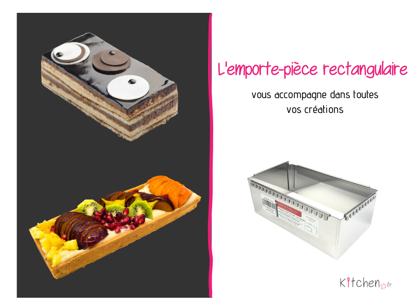 Réalisez des desserts sucrés parfaits avec le découpoir rectangle.