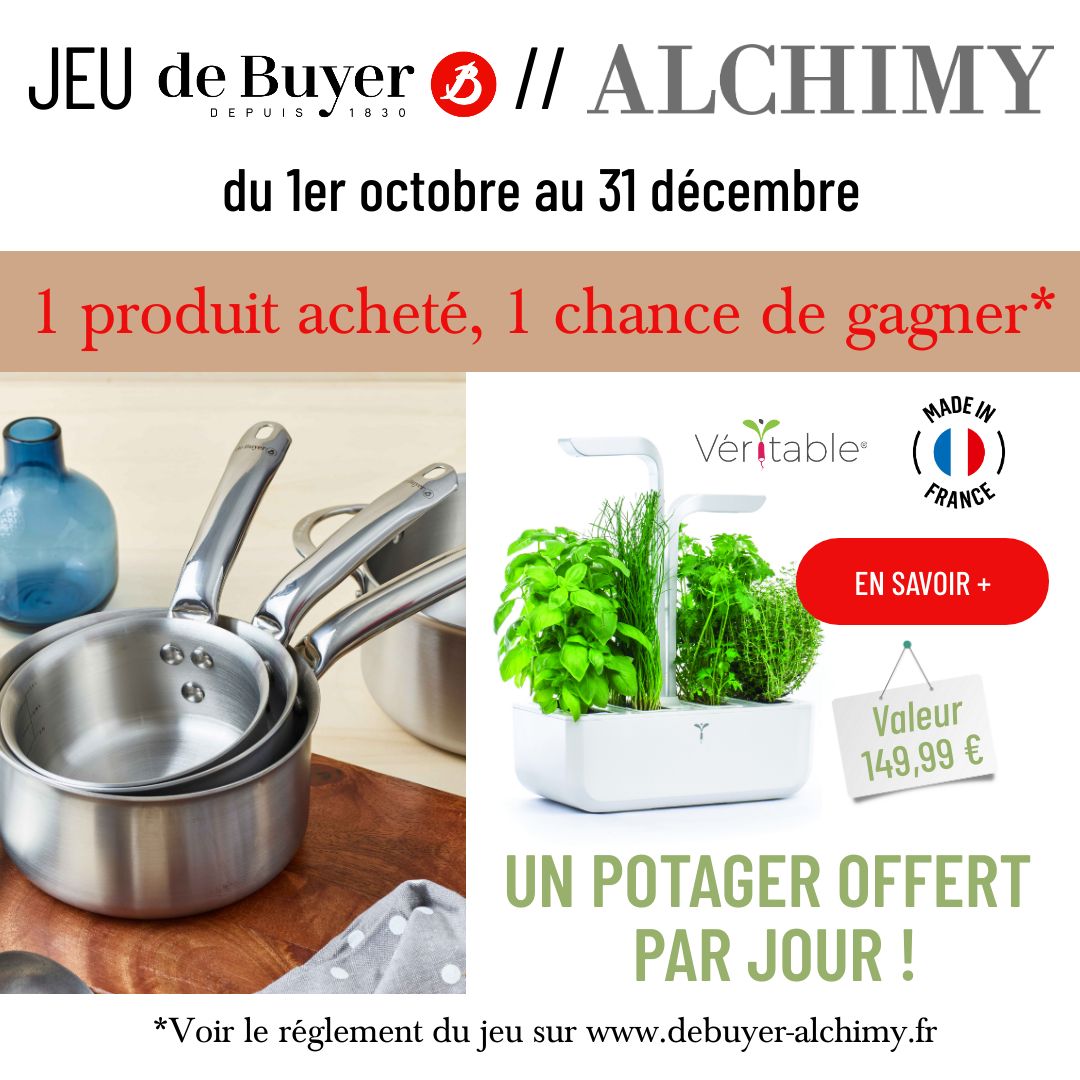 Pack 3 casseroles, 2 poêles inox Alchimy et cuillère en bois