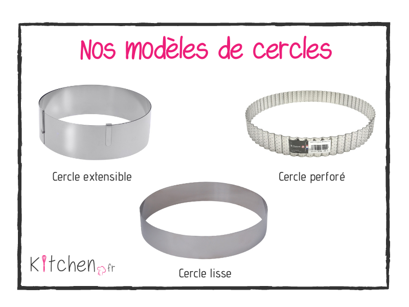 Les modèles de cercles à pâtisser : extensible, lisse, perforé