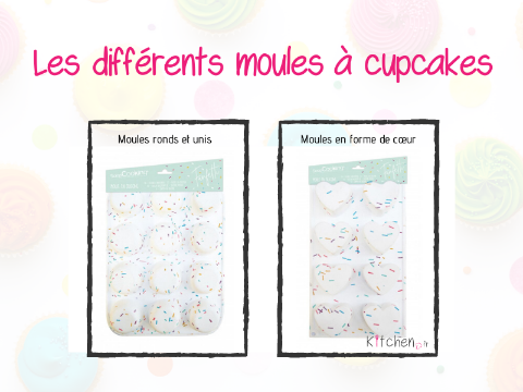 Différentes formes de moules à muffins en silicone