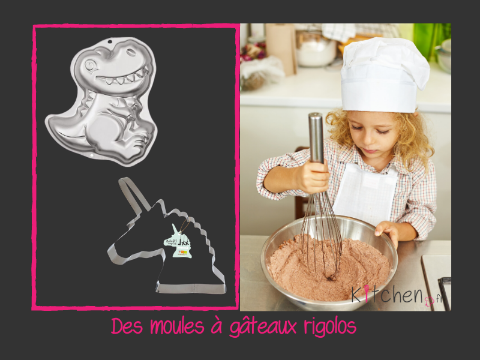 Les différents modèles de moules pâtissiers pour enfants Des moules à gâteaux rigolos pour enfants, c’est sur Kitchen.fr